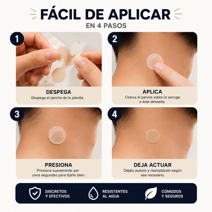 SkinAway™ - 144 Parches Que Ayudan a Secar Verrugas y Marcas Visibles